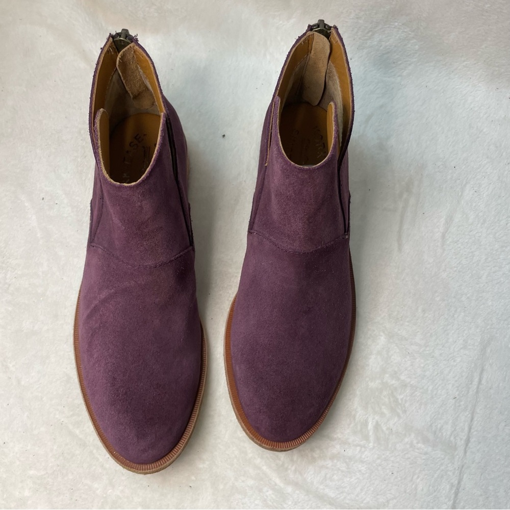 Kork-Ease Ryder Short Ankle Boots Purple‎ leather block heels NWOT B 215 - Picture 4 of 10